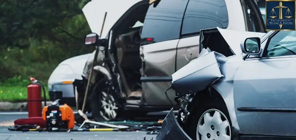 Riverside car insurance lawyer assisting client after car crash near downtown