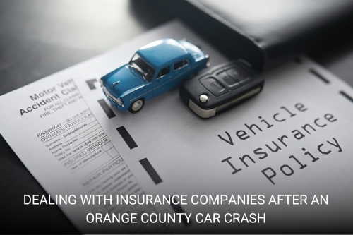Orange County car insurance lawyer helping client with insurance paperwork