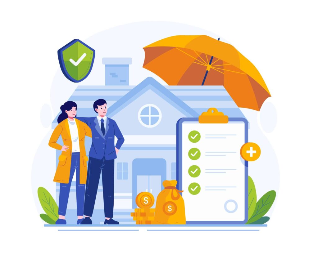 Illustration of National General Insurance customer service representative assisting a California policyholder on phone call