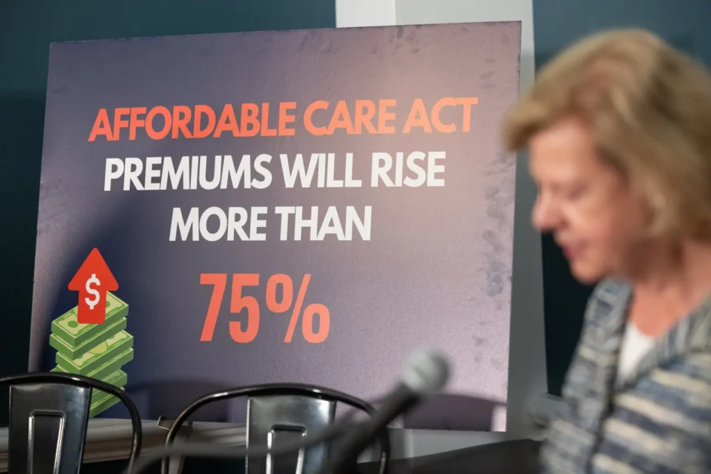 Map of the United States showing states hardest hit by Obamacare Premium Increases 2026