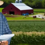 Current image: best agricultural insurance for organic farms organic farmer reviewing policy documents